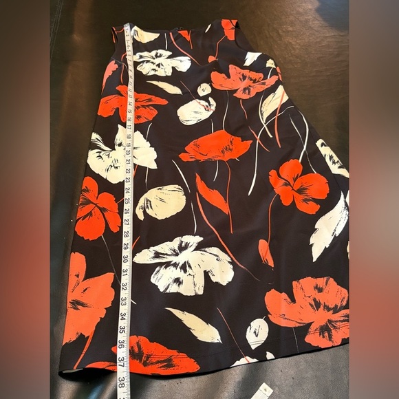 Kasper Tropical Print Sleveless Crepe Sheath Dress - Picture 12 of 14